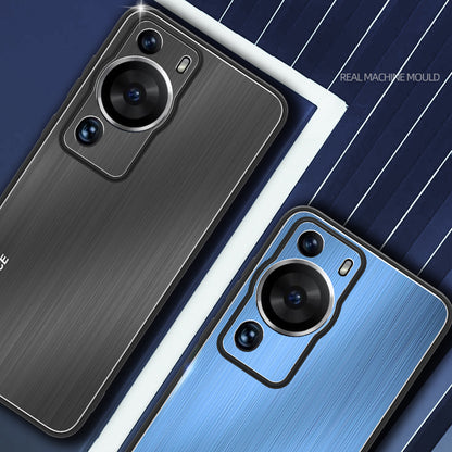 For Huawei P60 Aluminium Alloy + TPU Phone Case Brushed Anti-Fingerprint Cover