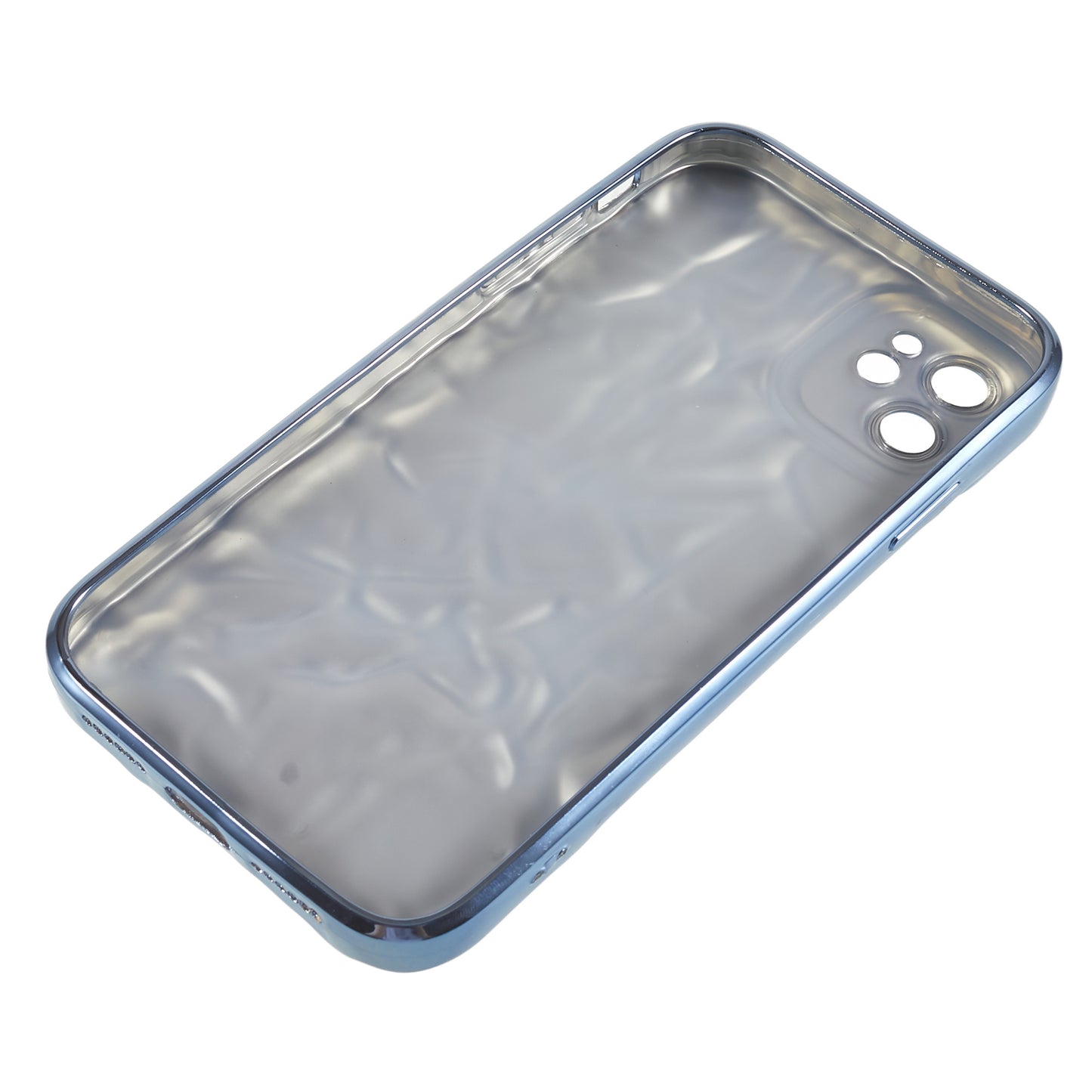 Soft TPU Phone Case for iPhone 12 , Electroplating Wrinkled Uneven Phone Cover