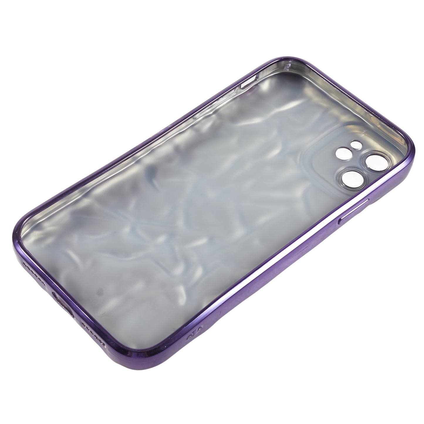 Soft TPU Phone Case for iPhone 12 , Electroplating Wrinkled Uneven Phone Cover