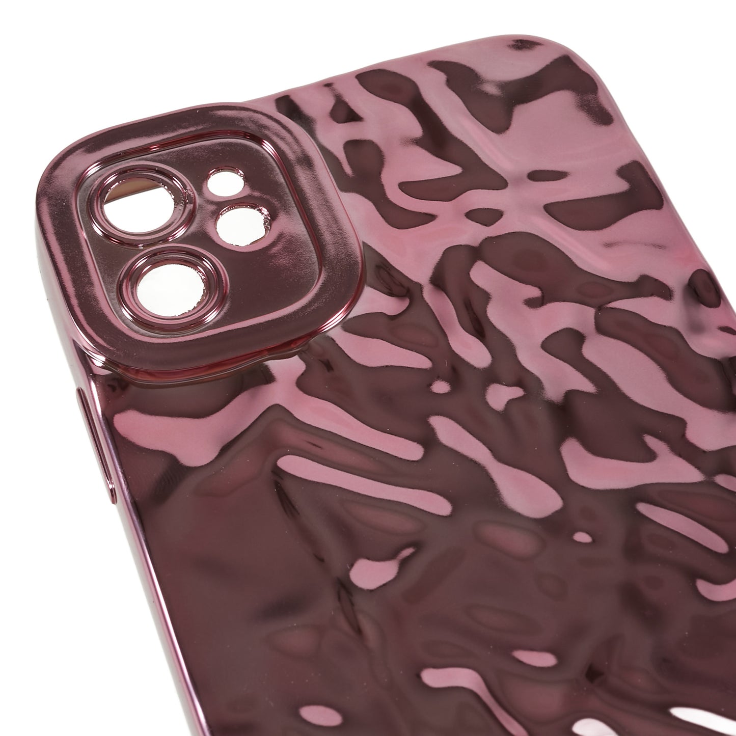 Soft TPU Phone Case for iPhone 12 , Electroplating Wrinkled Uneven Phone Cover