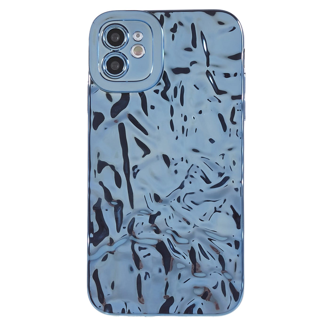 Wrinkled Uneven Phone Case for iPhone 11 , Electroplating Flexible TPU Phone Cover