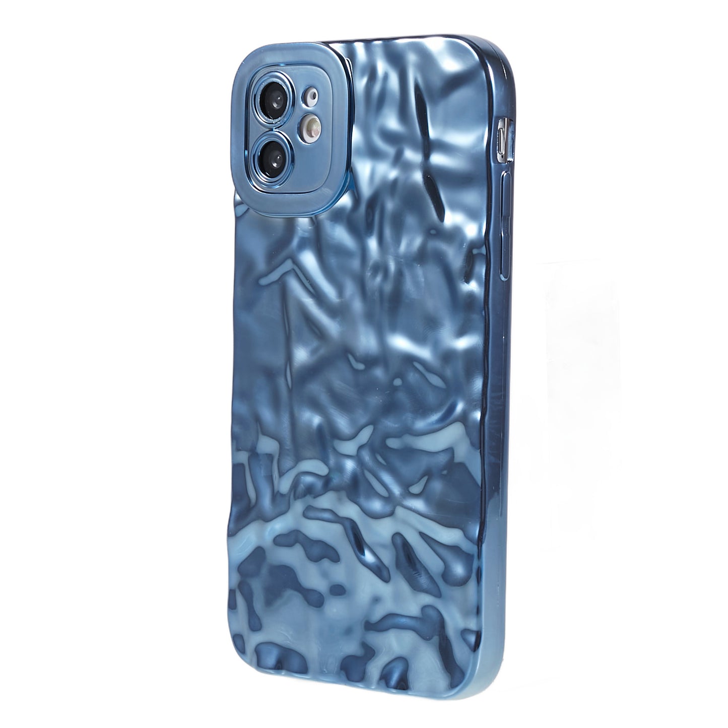 Wrinkled Uneven Phone Case for iPhone 11 , Electroplating Flexible TPU Phone Cover