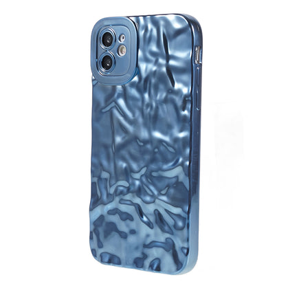 Wrinkled Uneven Phone Case for iPhone 11 , Electroplating Flexible TPU Phone Cover