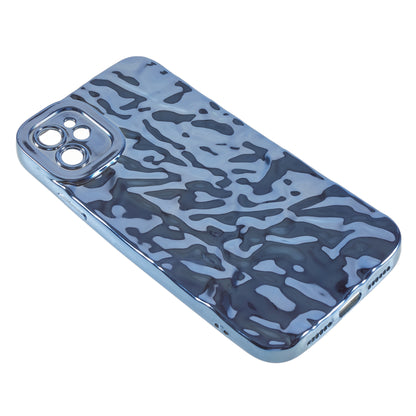 Wrinkled Uneven Phone Case for iPhone 11 , Electroplating Flexible TPU Phone Cover