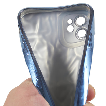 Wrinkled Uneven Phone Case for iPhone 11 , Electroplating Flexible TPU Phone Cover