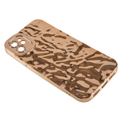 Wrinkled Uneven Phone Case for iPhone 11 , Electroplating Flexible TPU Phone Cover