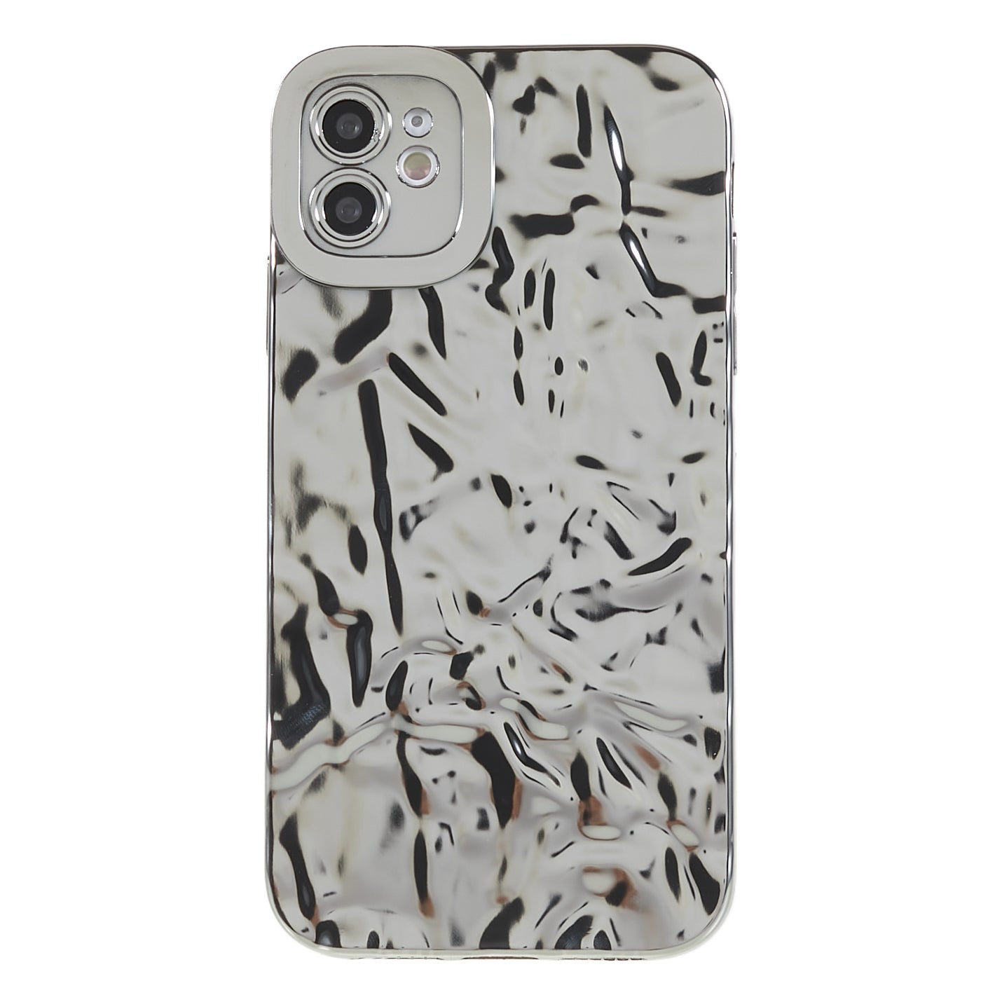 Wrinkled Uneven Phone Case for iPhone 11 , Electroplating Flexible TPU Phone Cover