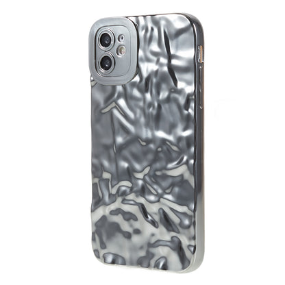 Wrinkled Uneven Phone Case for iPhone 11 , Electroplating Flexible TPU Phone Cover
