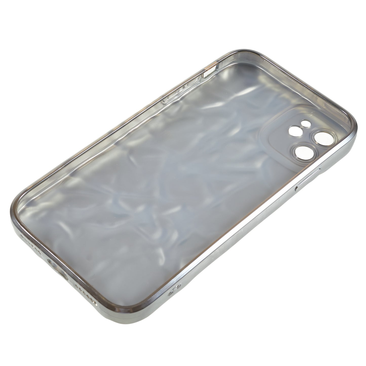 Wrinkled Uneven Phone Case for iPhone 11 , Electroplating Flexible TPU Phone Cover