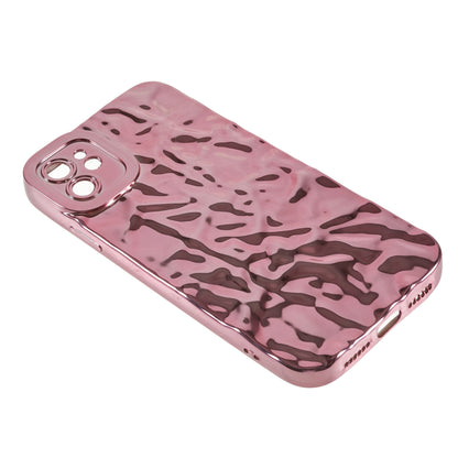 Wrinkled Uneven Phone Case for iPhone 11 , Electroplating Flexible TPU Phone Cover