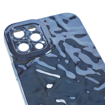 Phone TPU Case for iPhone 12 Pro Max , Wrinkled Uneven Electroplating Smartphone Cover