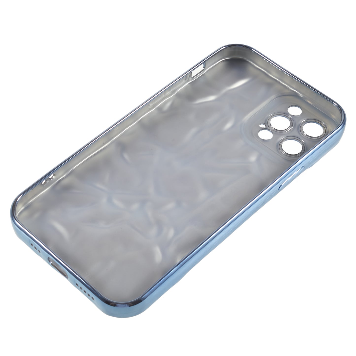 Phone TPU Case for iPhone 12 Pro Max , Wrinkled Uneven Electroplating Smartphone Cover