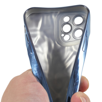 Phone TPU Case for iPhone 12 Pro Max , Wrinkled Uneven Electroplating Smartphone Cover