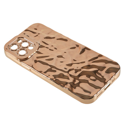 Phone TPU Case for iPhone 12 Pro Max , Wrinkled Uneven Electroplating Smartphone Cover