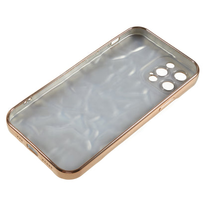Phone TPU Case for iPhone 12 Pro Max , Wrinkled Uneven Electroplating Smartphone Cover