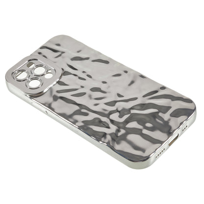 Phone TPU Case for iPhone 12 Pro Max , Wrinkled Uneven Electroplating Smartphone Cover