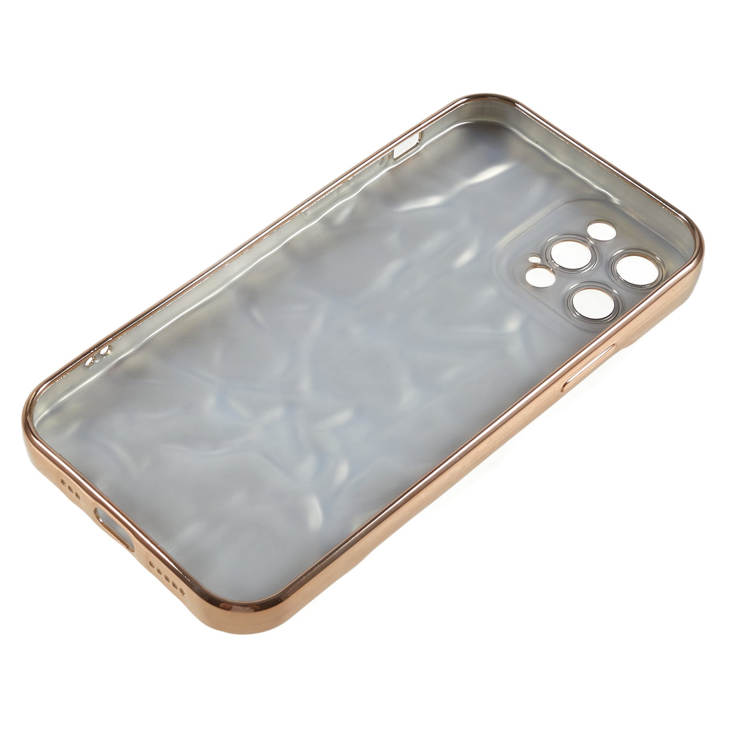 Electroplating Phone Case for iPhone 12 Pro , Wrinkled Uneven Anti-scratch TPU Cover