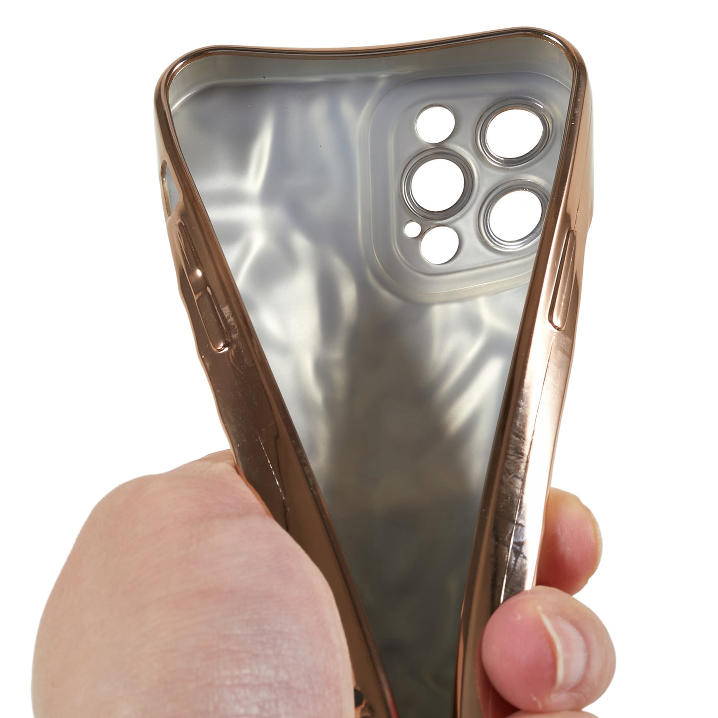 Electroplating Phone Case for iPhone 12 Pro , Wrinkled Uneven Anti-scratch TPU Cover