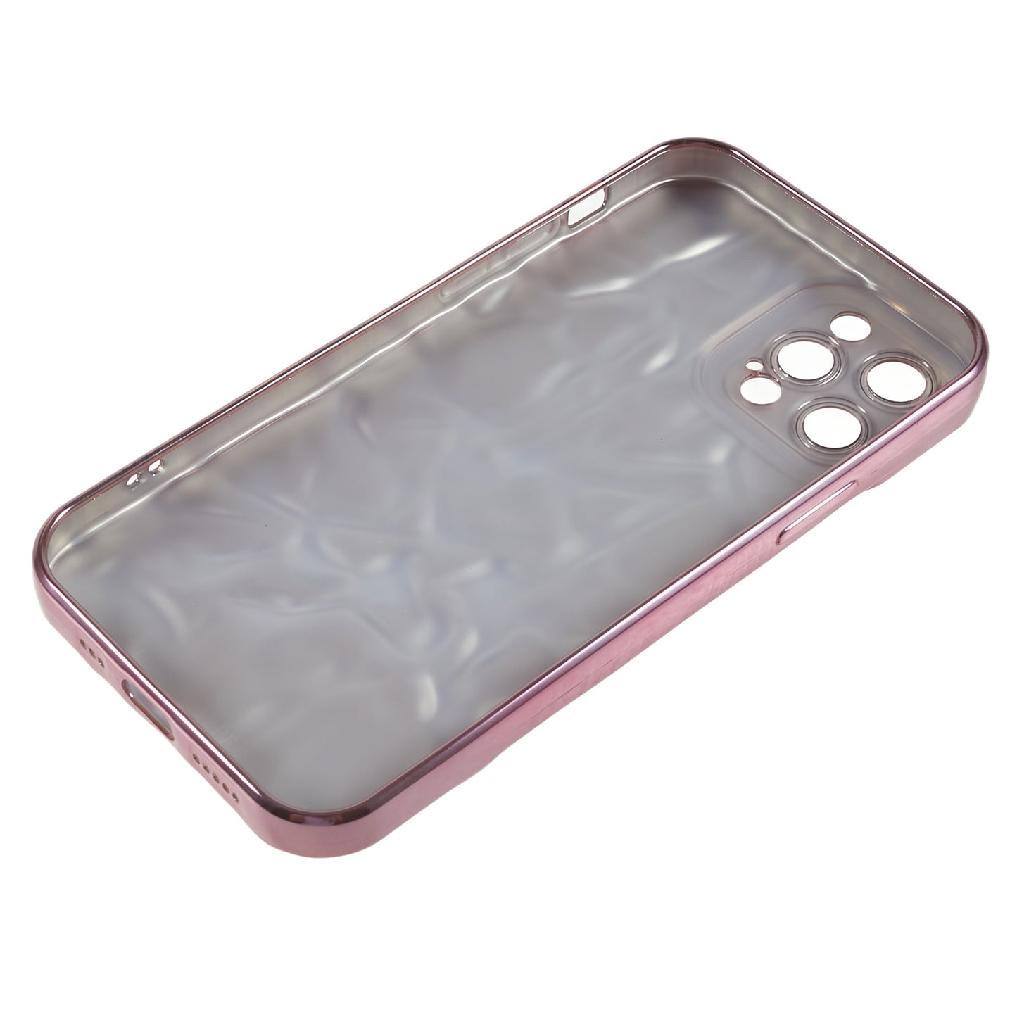 Electroplating Phone Case for iPhone 12 Pro , Wrinkled Uneven Anti-scratch TPU Cover