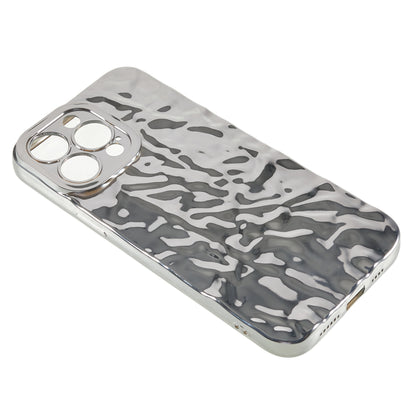 For iPhone 14 Pro Max Electroplating Soft TPU Phone Case Wrinkled Uneven Protective Phone Cover