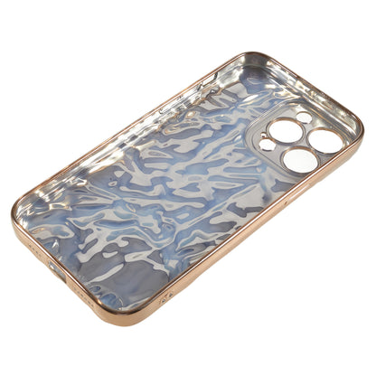 For iPhone 14 Pro Max Electroplating Soft TPU Phone Case Wrinkled Uneven Protective Phone Cover