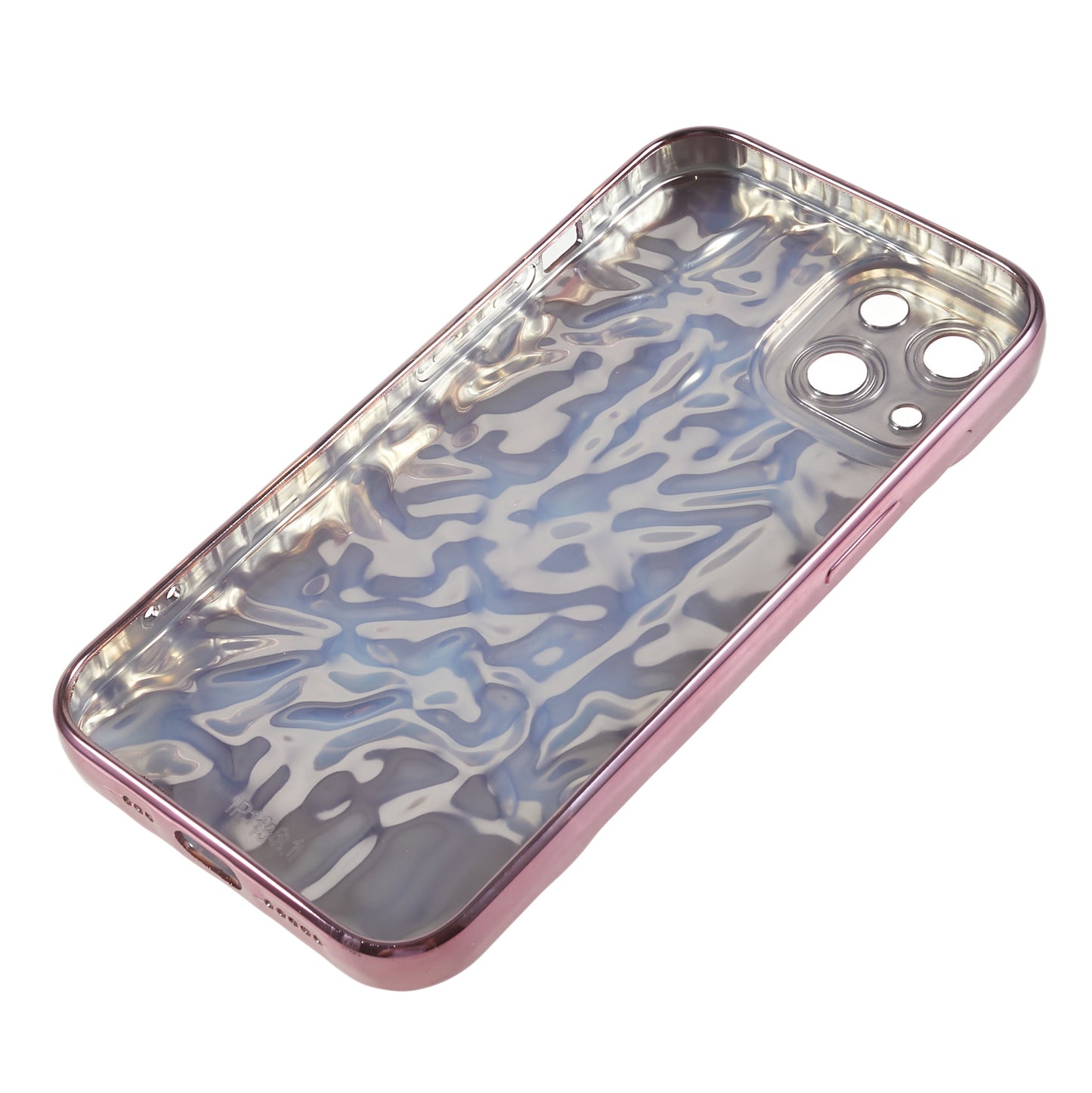 Electroplating TPU Case for iPhone 14 Plus , Wrinkled Uneven Mobile Phone Cover