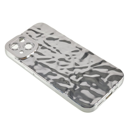 Electroplating TPU Case for iPhone 14 Plus , Wrinkled Uneven Mobile Phone Cover