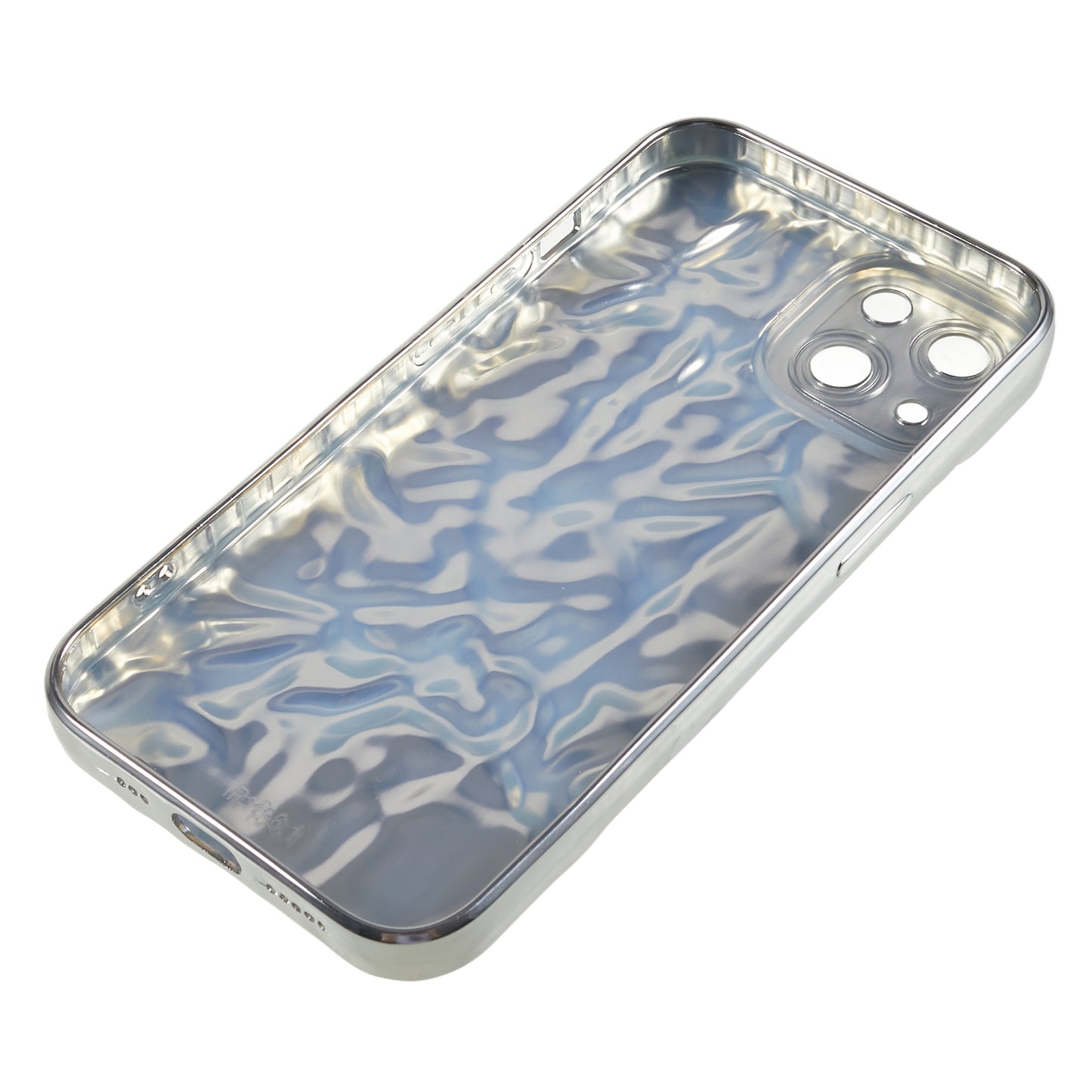Electroplating TPU Case for iPhone 14 Plus , Wrinkled Uneven Mobile Phone Cover