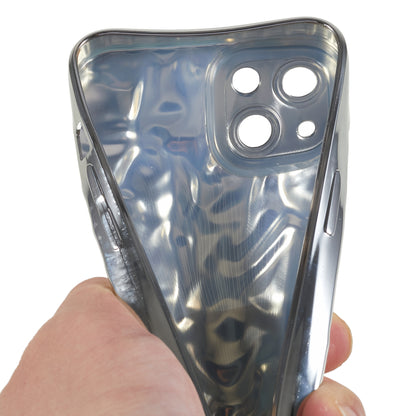 Electroplating TPU Case for iPhone 14 Plus , Wrinkled Uneven Mobile Phone Cover