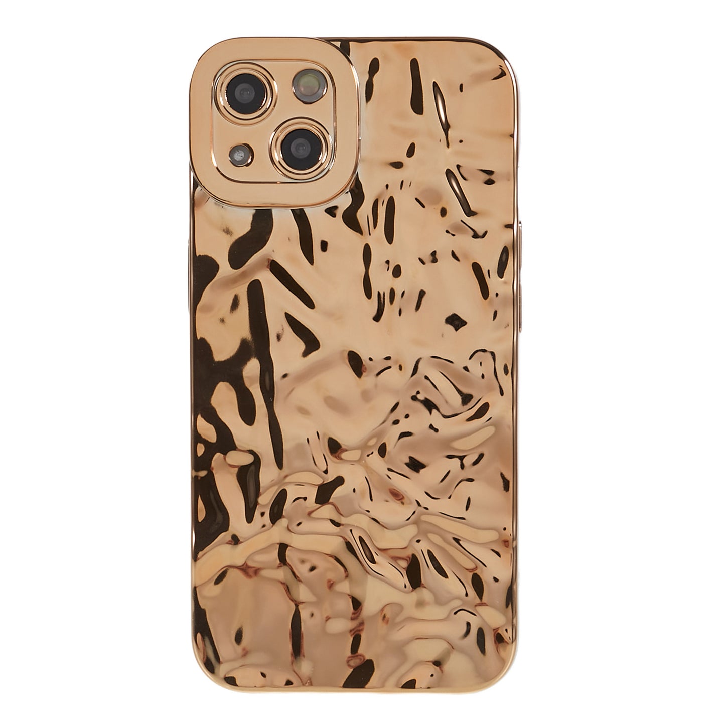 Electroplating TPU Case for iPhone 14 Plus , Wrinkled Uneven Mobile Phone Cover
