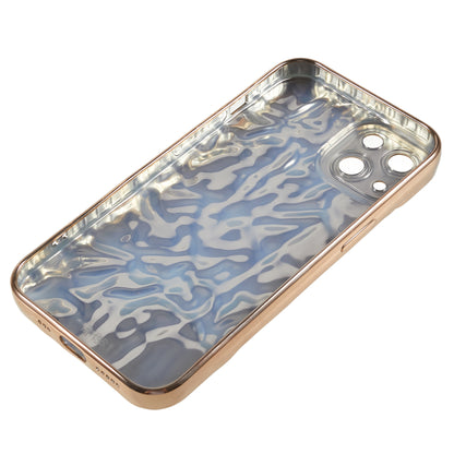 Electroplating TPU Case for iPhone 14 Plus , Wrinkled Uneven Mobile Phone Cover