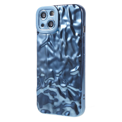 Electroplating TPU Case for iPhone 14 Plus , Wrinkled Uneven Mobile Phone Cover