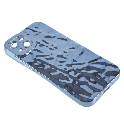 Electroplating TPU Case for iPhone 14 Plus , Wrinkled Uneven Mobile Phone Cover