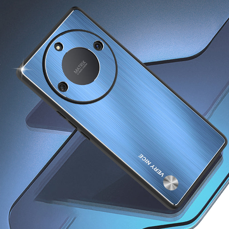 For Honor X40 5G Aluminium Alloy TPU Frame Armor Cover Anti-Slip Brushed Phone Case