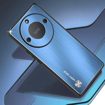 For Honor X40 5G Aluminium Alloy TPU Frame Armor Cover Anti-Slip Brushed Phone Case