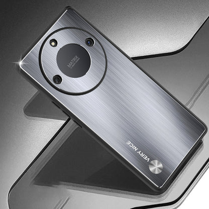 For Honor X40 5G Aluminium Alloy TPU Frame Armor Cover Anti-Slip Brushed Phone Case