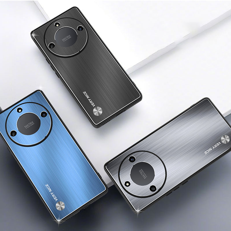 For Honor X40 5G Aluminium Alloy TPU Frame Armor Cover Anti-Slip Brushed Phone Case