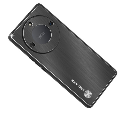 For Honor X40 5G Aluminium Alloy TPU Frame Armor Cover Anti-Slip Brushed Phone Case