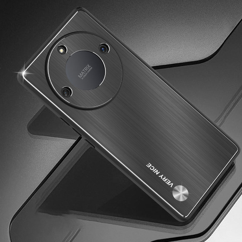 For Honor X40 5G Aluminium Alloy TPU Frame Armor Cover Anti-Slip Brushed Phone Case