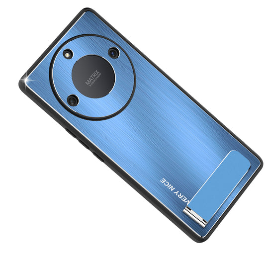 For Honor X40 5G Kickstand Shockproof Case Brushed Aluminium Alloy TPU Frame Phone Cover