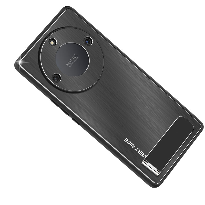 For Honor X40 5G Kickstand Shockproof Case Brushed Aluminium Alloy TPU Frame Phone Cover