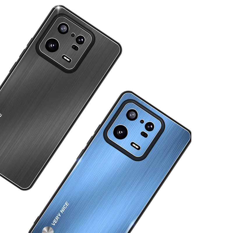 For Xiaomi 13 Pro 5G Anti-Scratch Aluminium Alloy Back TPU Frame Protective Case Brushed Phone Cover