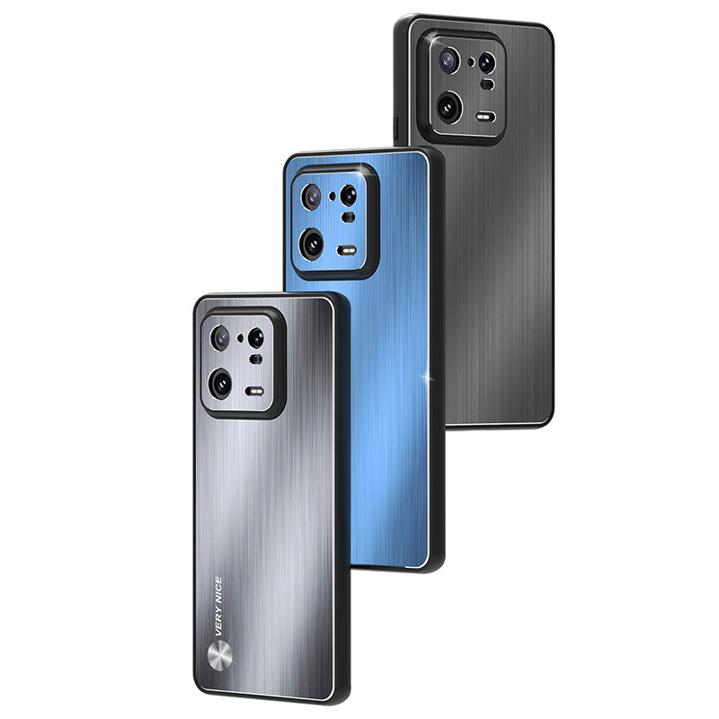 For Xiaomi 13 Pro 5G Anti-Scratch Aluminium Alloy Back TPU Frame Protective Case Brushed Phone Cover