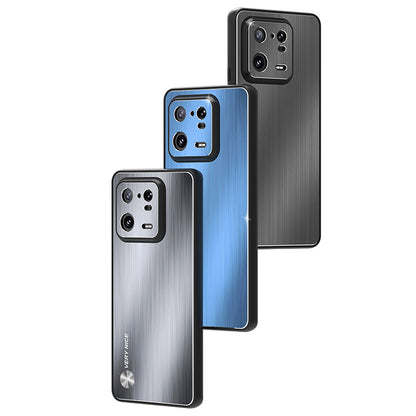 For Xiaomi 13 Pro 5G Anti-Scratch Aluminium Alloy Back TPU Frame Protective Case Brushed Phone Cover