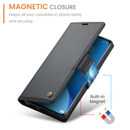 CASEME 023 Series For Xiaomi 12 5G / 12X 5G / 12S 5G PU Leather Cover RFID Blocking Wallet Phone Case
