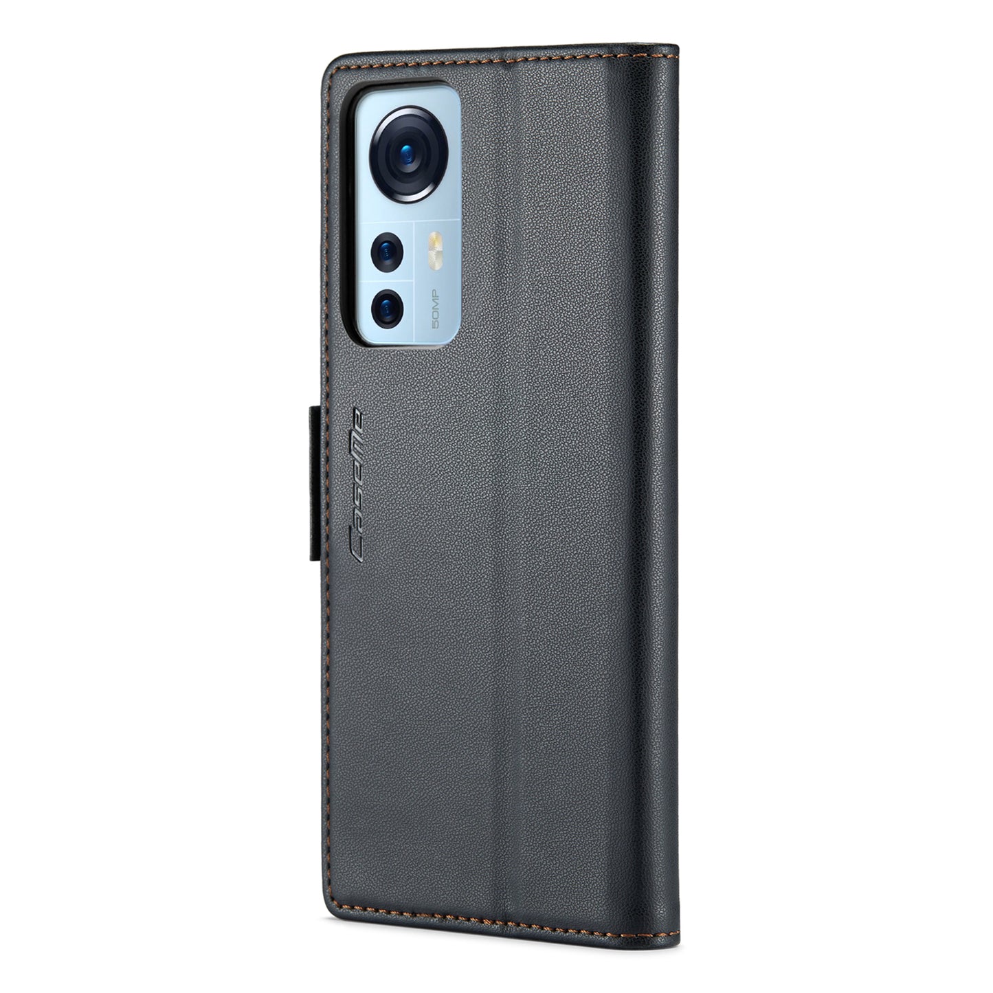 CASEME 023 Series For Xiaomi 12 5G / 12X 5G / 12S 5G PU Leather Cover RFID Blocking Wallet Phone Case