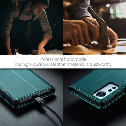 CASEME 023 Series For Xiaomi 12 5G / 12X 5G / 12S 5G PU Leather Cover RFID Blocking Wallet Phone Case