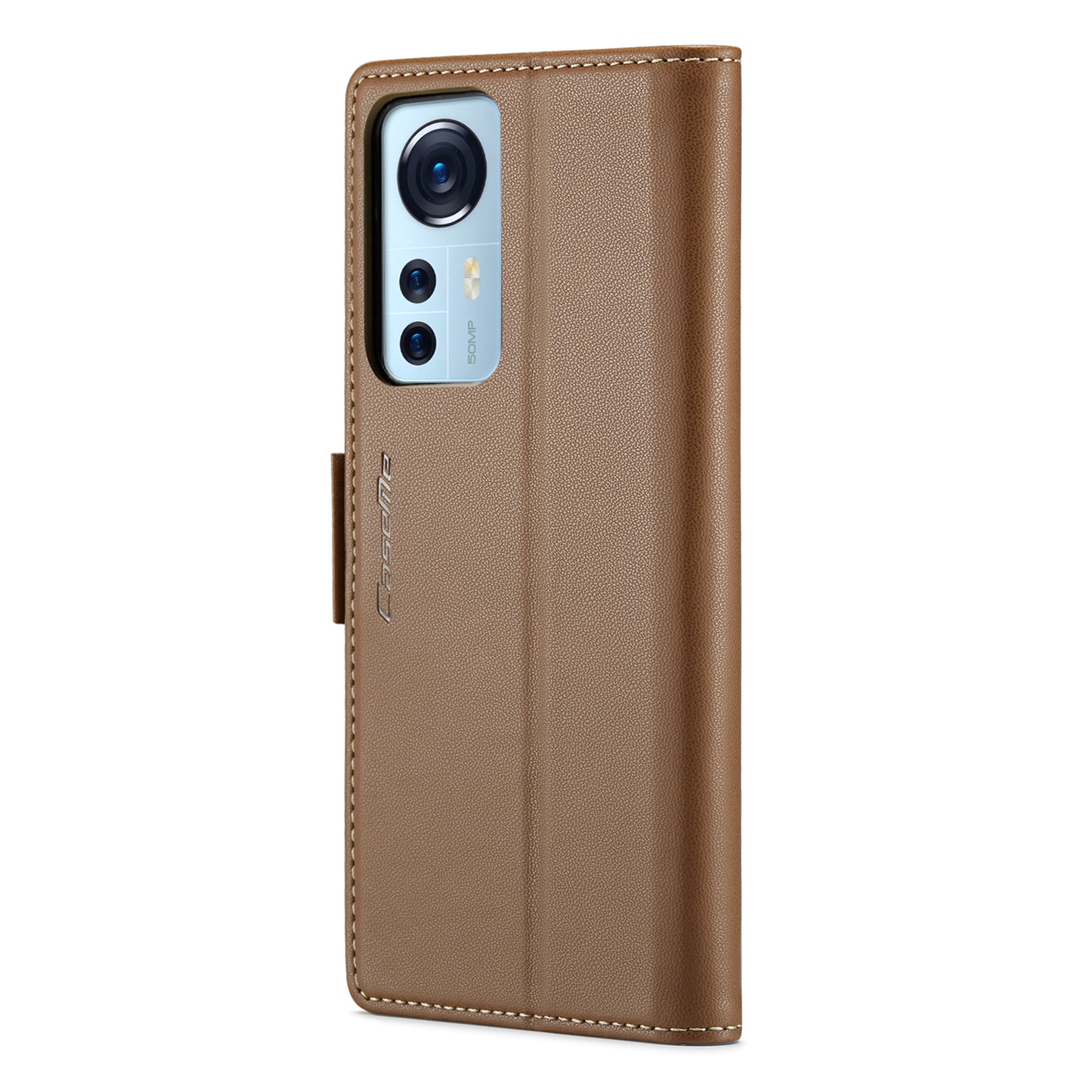 CASEME 023 Series For Xiaomi 12 5G / 12X 5G / 12S 5G PU Leather Cover RFID Blocking Wallet Phone Case