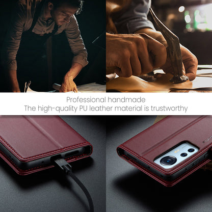 CASEME 023 Series For Xiaomi 12 5G / 12X 5G / 12S 5G PU Leather Cover RFID Blocking Wallet Phone Case