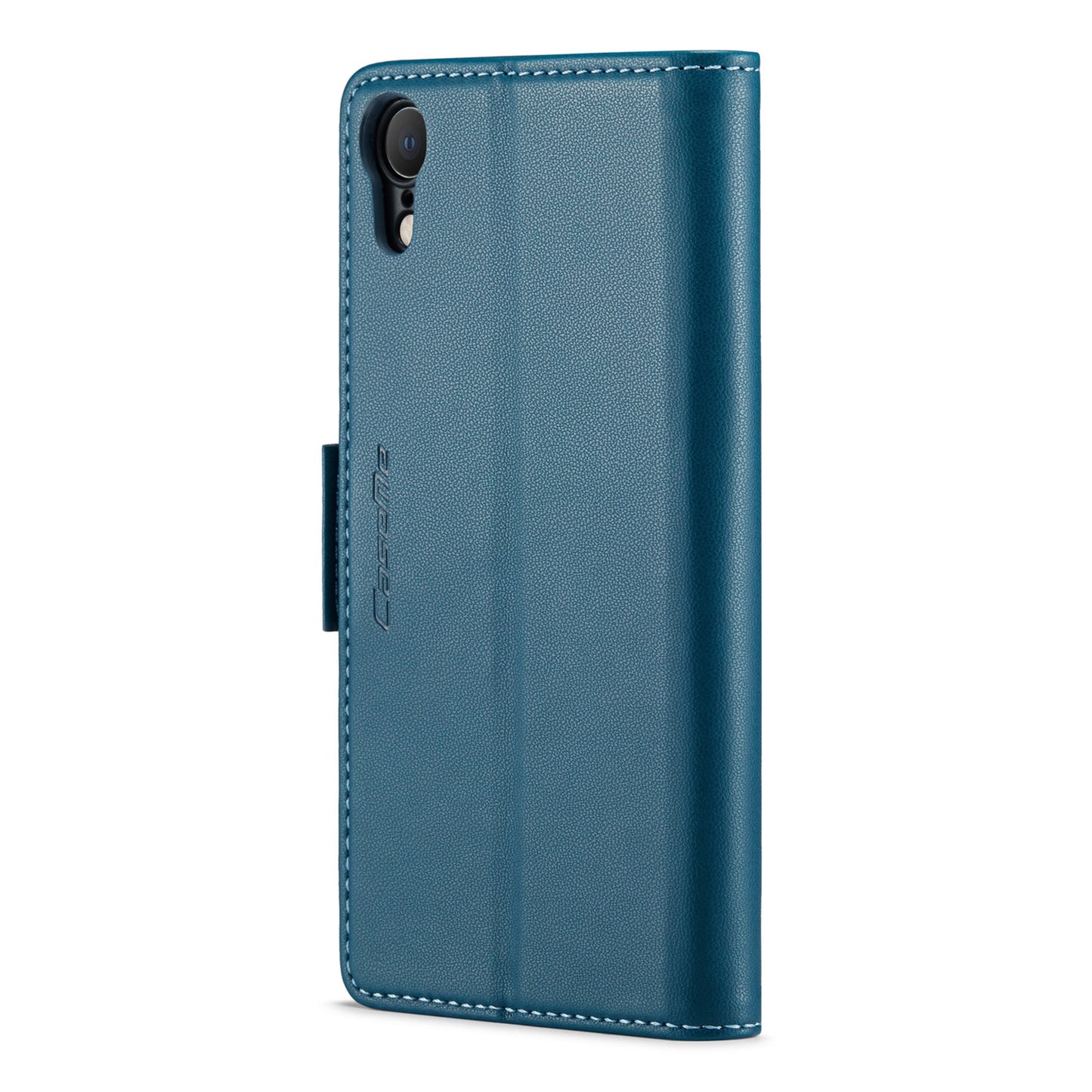 CASEME 023 Series For iPhone XR 6.1 inch Litchi Texture Leather Wallet Flip Stand Case RFID Blocking Phone Cover